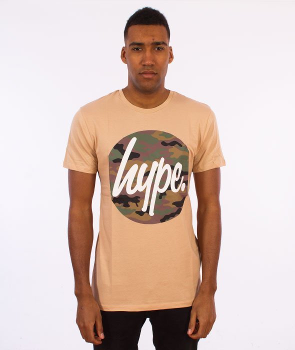 Hype-Camo Script T-Shirt Beżowy/Camo