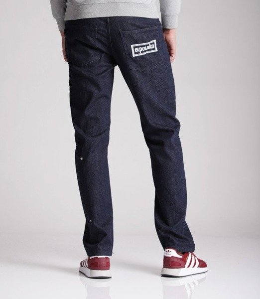 El Polako-Cut Colors Regular Jeans Spodnie Ciemne Spranie