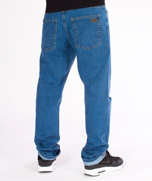SmokeStory- SSG Haft Classic Slim Jeans Spodnie Light Blue