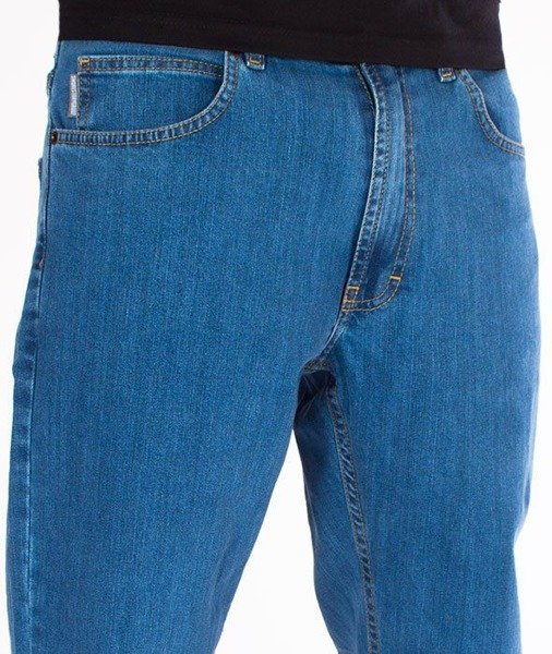 SmokeStory- SSG Haft Classic Slim Jeans Spodnie Light Blue