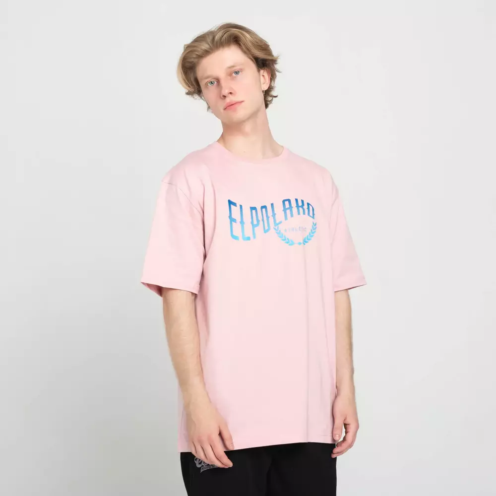 T-Shirt El Polako Wave Różowy