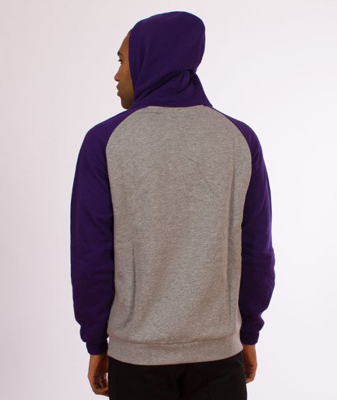 Iriedaily-Sweter De College Zip Hood Bluza Kaptur Rozpinana Dark Purple