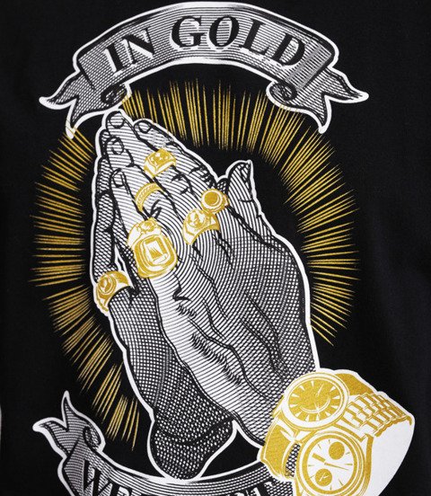 Mass IN GOLD WE TRUST T-Shirt Czarny