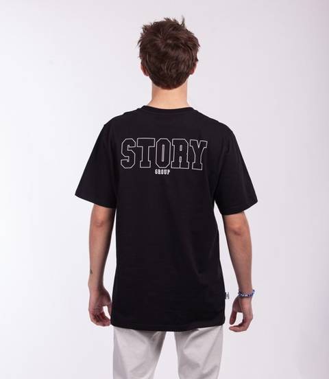 Smoke Story FRONT BACK T-Shirt Czarny