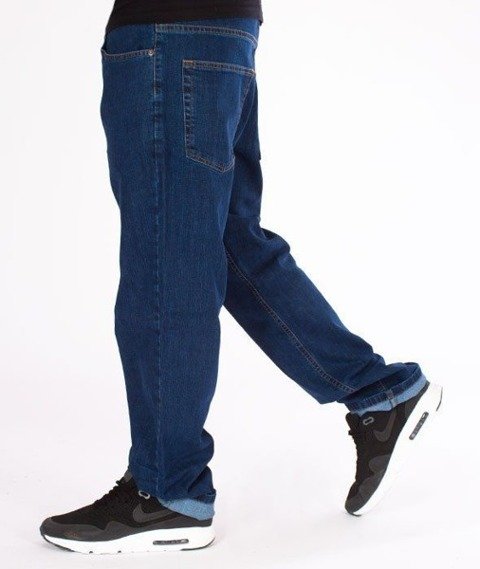 SmokeStory- SSG Haft Classic Regular Jeans Spodnie Medium Blue