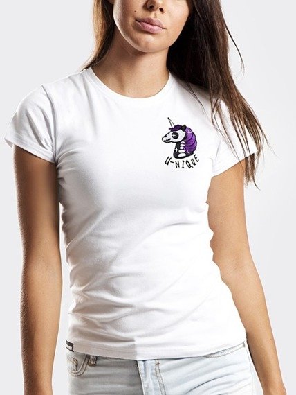 Stoprocent-Unicorn T-Shirt Damski White