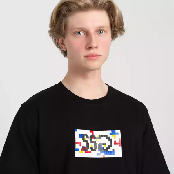 T-Shirt Smoke Story Pixel Lego Czarny